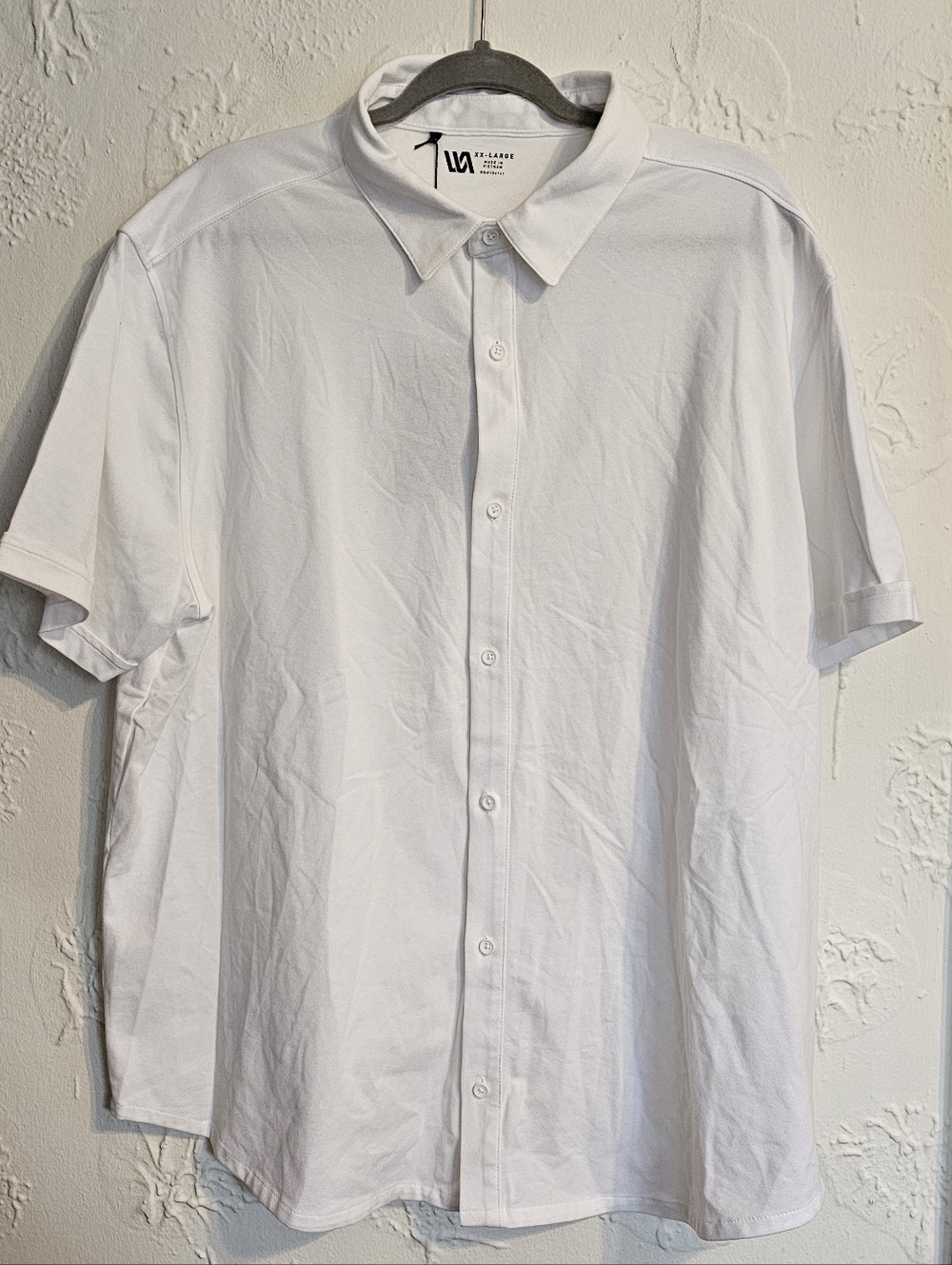 VRST NWT Mens short sleeve button down shirt White XXL